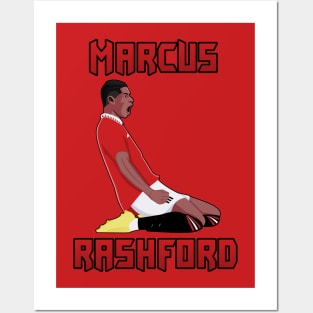 Rashford MU 22 Football Celebration Posters and Art